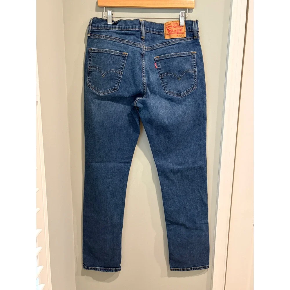 Levis 511 Slim Fit Jeans Mens 34x32 Medium Wash Blue Stretch Denim 04511-2595